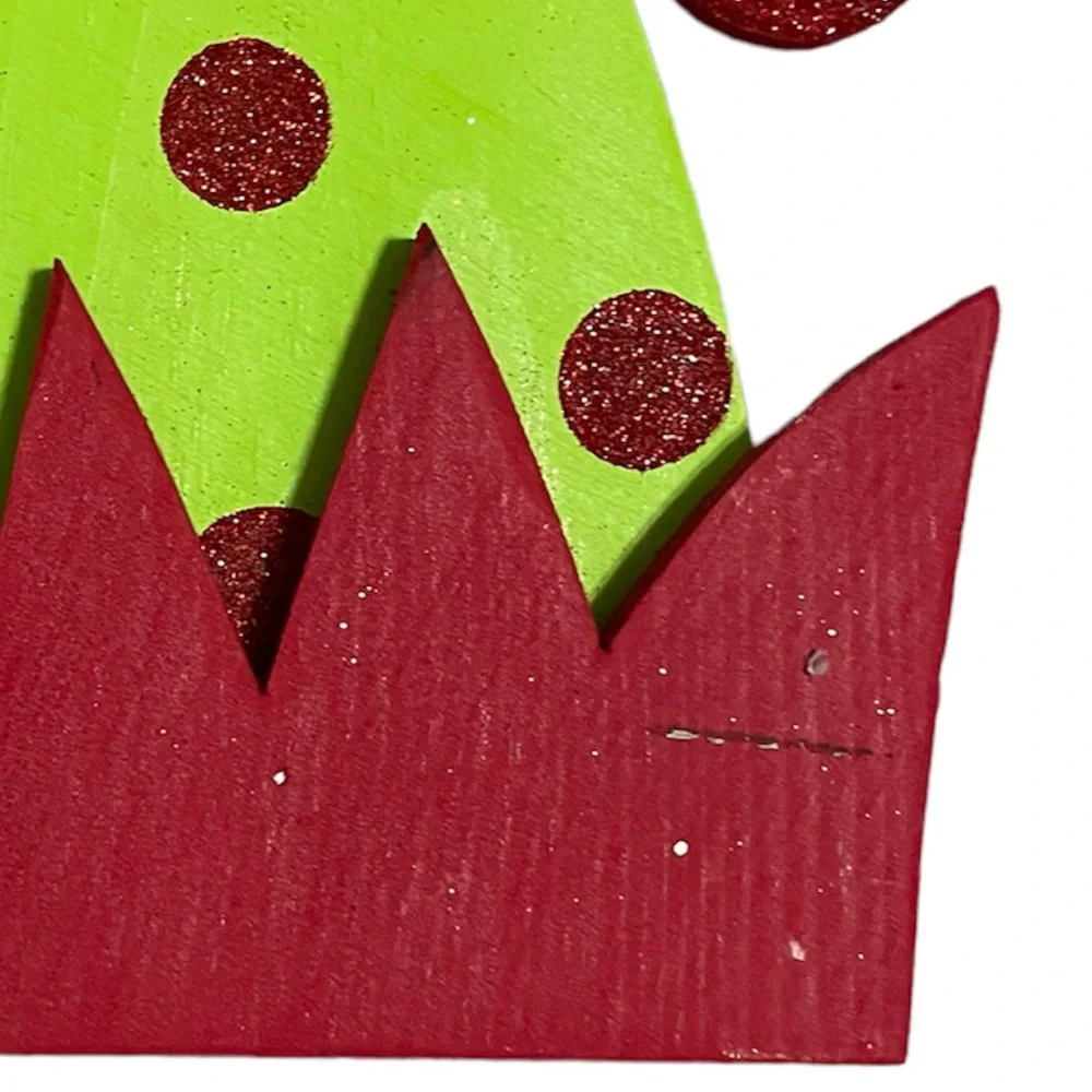 Christmas Decorations- Wooden Elf Hat and Stocking